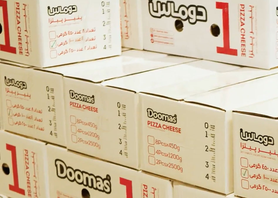 پنیر پیتزاهای دوماس در بسته بندی ها مختلف