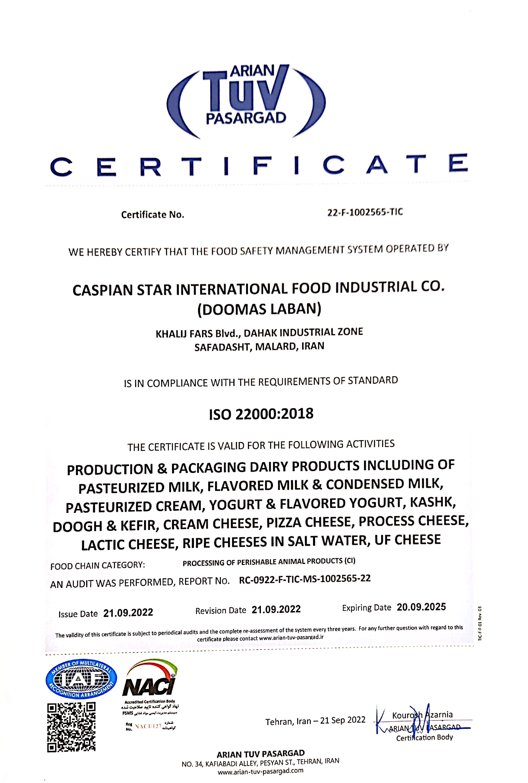 Certificates